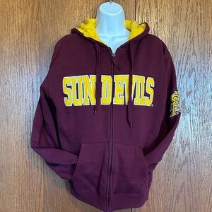 Campus Heritage Maroon and Yellow 'Sun Devils' Zip Hoodie